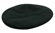 Mens Ladies Military Hat Army Beret Leather Trim with Ribbon X-Large Olive Green