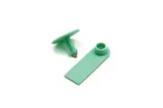 100x Cattle Ear Tags 5x2cm Set - Mini Green Blank Pig Goat Livestock Label