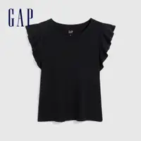 在飛比找蝦皮商城優惠-Gap 女裝 羅紋高彈修身短袖T恤 女友T系列- 黑色(62