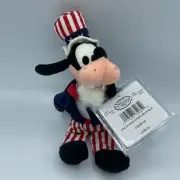 The Disney Store Vintage Uncle Sam Goofy Soft Mini Bean Bag Plush Toy With Tags