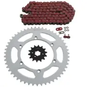 1990-1993 / 1997-1998 Kawasaki KX250 Red O Ring Chain And Sprocket 14/51 120L