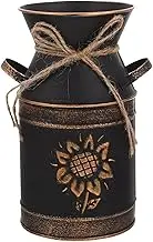 Pot Wall Metal vase Black vase Metal jug vase decoraciones para salas de casa Walking Sticks Bucket Rustic Metal Holder Old Fashioned Galvanized Sheet Storage Bucket