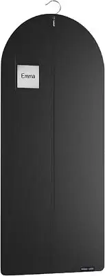 Black Garment Bag Hanging Clothes Travel Dress Storage Suits and Tuxedos Zipper