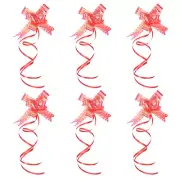 40Pcs 2.2" Iridescent Pull Bows Present Wrapping String Bows Ribbon Red