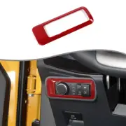 Interior HeadLight Switch Cover Trim Frame Accessories For Ford Bronco 2021+ Red (for: Ford)