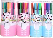 STOBOK Watercolor Paint Pen Set 24 Bright Colors Washable Brush Pens for Kids Student Water-based Non-toxic Painting Set