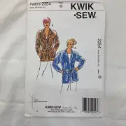 UNUSED 2254 VINTAGE SEWING PATTERN KWIK SEW MISSES JACKETS WOMENS UNOPENED