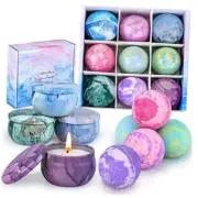 Bath Bombs Gift Set - 5 Large Fizzy Spa Bombs with 4 5+4 Bath Bombs Gift Set