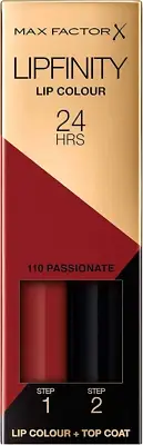 Max Factor Lipfinity 2-Stage Charging Lipstick - 110 Passionate, 2.3Ml + 1.9G...