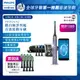 Philips 飛利浦 Sonicare 鑽石靚白智能音波震動牙刷/電動牙刷(絢光銀) HX9924/42+送兩年份刷頭