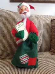 Vintage 1987 AnnaLee Dolls Santa Claus Good Boys Girls List Toy Sack 16" etc