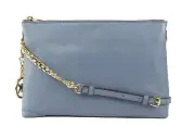 Michael Kors Jet Set Chain Medium Leather Top-Zip Messenger Bag Cornflower