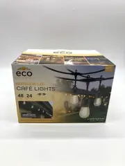 Ecoscapes by Enbrighten Outdoor Cafe Warm White String Lights, 48', 24 Bulbs
