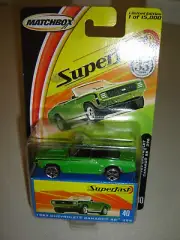 MATCHBOX SUPERFAST Series Green '69 CHEVY CAMARO SS 396 CONV. #40