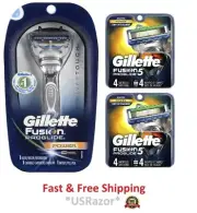 9 GILLETTE Silver Touch FUSION Proglide Power Razor Blades Cartridges Shaver 4 8