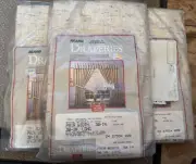 Vintage Sears Sherbet II Pinch Pleat Draperies Natural Tweed 3 Sets