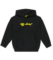 [Off-White Kids] Off-White Kids Logo cotton jersey hoodie Y 8 black