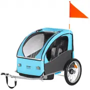 VEVOR Bike Trailer for Toddlers, Kids, 27 kg Load, Tow Behind Foldable Child Bicycle Trailer with Universal Bicycle Coupler, Canopy Carrier with Stron