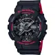 【CASIO 卡西歐】G-SHOCK 人氣經典紅黑雙顯手錶 女王節(GA-110HR-1A)