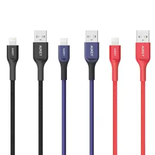 【AUKEY】USB-A to Lightning CB-AKL2 充電線(MFi認證 高速傳輸480Mbps 堅固耐用)