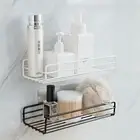 Frame Kitchen Supplies Organizer Shelf Bathroom Storage Rack Black Shelves