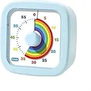 Kids Visual Timer Cute Rainbow - 60 Minute Countdown Timer Time Management for Kids and Adults, Timer for Cooking Classroom Meeting (Blue)