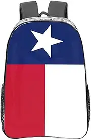HJLUUFT Texas State Flag print Clear Backpack for Stadium Events, Small Clear Backpack for Concert Festival Sports