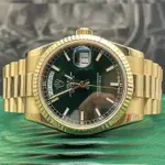 勞力士手錶週曆型系列118238綠盤男士 18K 金 M1NX