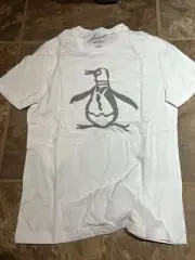 Penguin Mens Sonic Weld Pete Tee White Gray Size S NWT