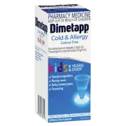 Dimetapp Kids Cold & Allergy 6 Years & Over Colour Free 200mL Great Tasting