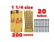 RAW classic 1 1/4 size pre rolled cone + philadelphia cone tube