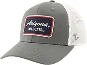 ZHATS Standard NCAA Officially Licensed Snapback Hat Big Rig Patch Gray White Brick