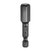 10mm Metric Hex Head Wrench Drill Bit 50mm Length Magnetic Bits, Black