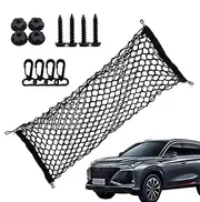 Car Trunk Mesh Organizer Net, Stretchy Cargo Net with Hooks for Secure Storage, Double-Layer & Single-Layer Options for, RV, Sedan, Truck, Fabric, Various Sizes
