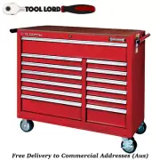 Sidchrome 13 Drawer Large Widebody HD Roller Cabinet Tool Box Trolley SCMT50224