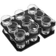 Cup Holder Combination Shot Glass Shelf Tray Wine Glasses with