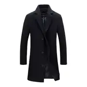 Winter Trench Coat Men Wool Long Winter Coat Long Sleeve Winter Overcoat for Men