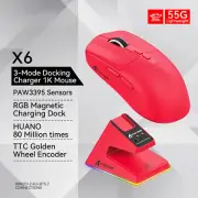 Bluetooth Mouse,Tri-Mode Connection,Touch Magnetic Charging Base,Gaming Mouse