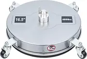 Oppsbuy 16.5" Surface Cleaner Pressure Washer, Stainless Steel Pressure Washer Attachment for Concrete, Driveway, Deck, with 4 Wheels, 1/4” Quick Plug, Extended Wand, 5 Spray Nozzle Tips, 4000 PSI
