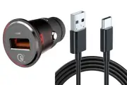 For Galaxy S20/S21/S23/FE 6ft USB-C Cable 18W Fast Car Charger Long Power Wire