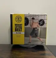 Gold's Gym Leather Weight Lifting Belt with Padded Back Support XL/XXL