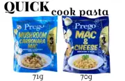 PREGO MAC & CHEESE (70g) AND MUSHROOM CARBONARA 71g (COMBO) quick cook pasta