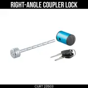 CURT Right Angle Trailer Coupler Lock 1/4 Inch Pin Up to 3 Inch Span 23503
