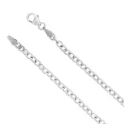 Sterling Silver 3.25mm Solid Oval Cable Chain Necklace
