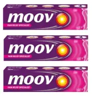 Moov Ayurvedic Ointment Formula Nilgiri Oil Fast Pain Relief Cream 50g-Pack of 3