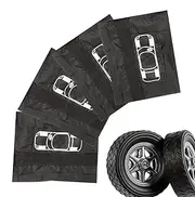 Tire Covers for - Waterproof Trailer Tire Cover Set of 4 | Sun Rain Snow Protector, Dustproof Portable Tyre Storage Bag for Motorhome Boat Trail