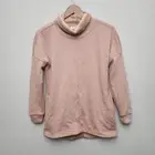 Workshop Republic Clothing Mauve Pink Turtle Neck Fuzzy Lined Top Size XS
