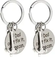 [CALLARON] 2pcs Father's Day present Keychain Unique Design Durable Family Affection Decor for Bag Hanging Keyring Use