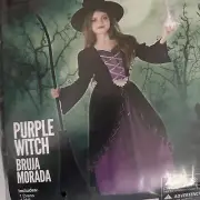 Morph Costumes Girls M 7/8 Purple Witch Halloween Costume WICKED Dress Up