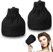 2 Pcs Hair Diffuser Attachment, Nylon Hair Diffuser for Wavy and Straight Collapsible Hot Sock Diffusers for Dryer with Elastic Band Fits Most Standard Size Blow Dryers(Black)